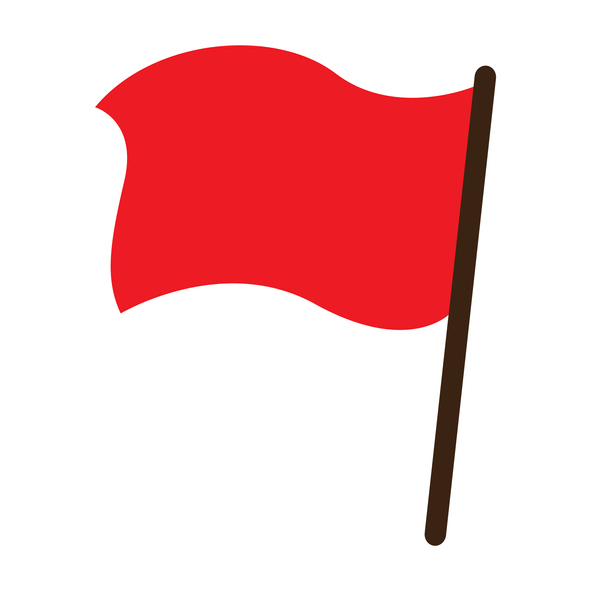 Red flag vector object icon illustration eps10